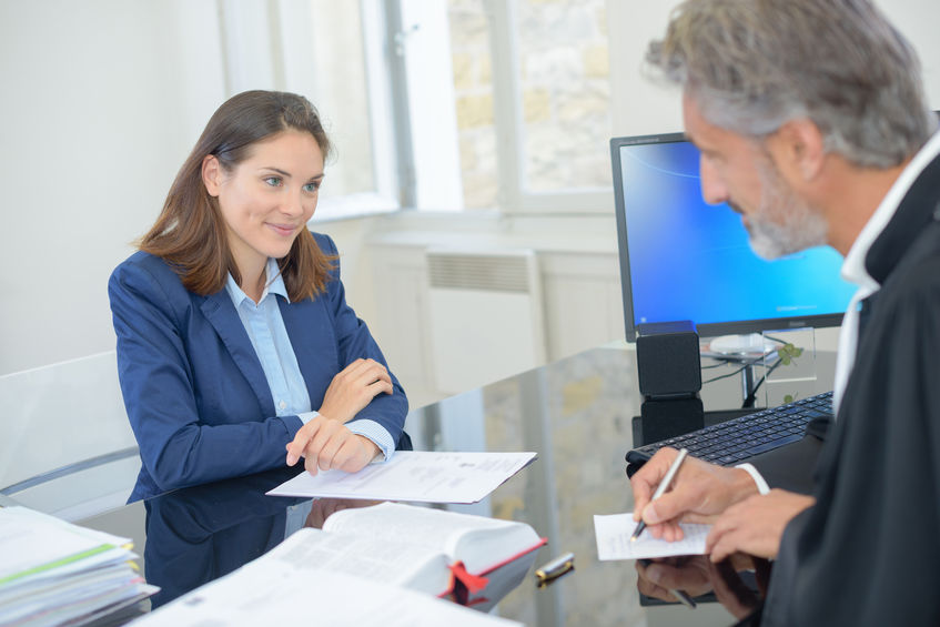 A male private investigator interviewing a Witness after the company called about private investigation services