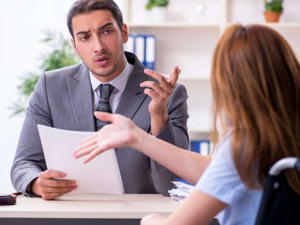 Lie Detector Test requested as a woman defends her position while her employer makes false allegations.