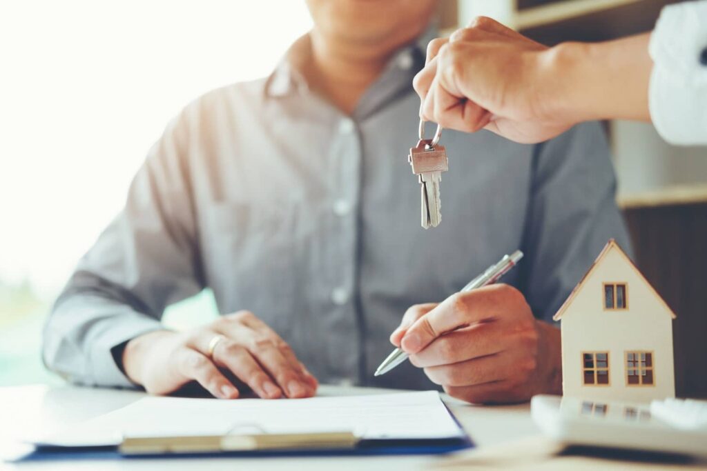 Skip Tracing for Tenant Previous Address Verification as the tenant signs the rental agreement and keys are handed to him.