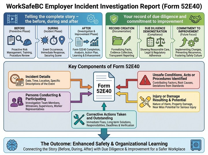WorkSafeBC Investigations Employer Incident Investigation Report Form Infographic