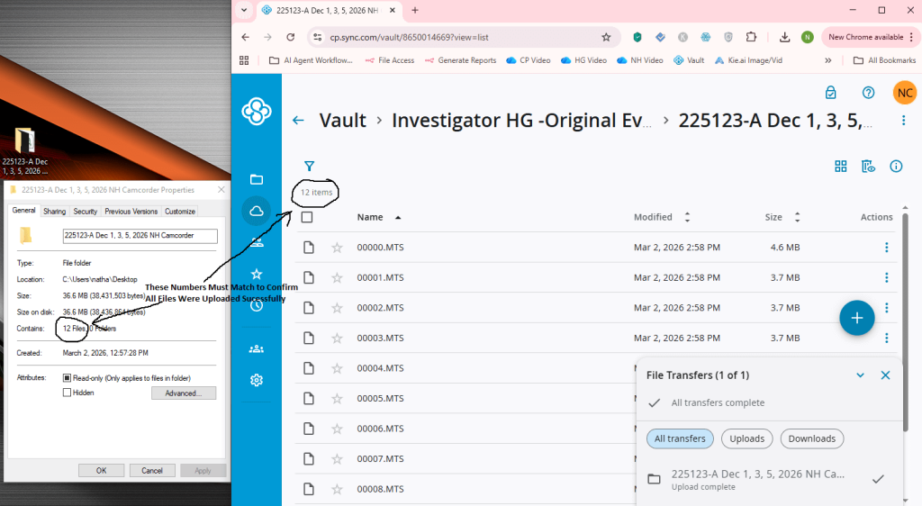 Submitting Video Evidence Hash Values Instructions 10 Confirm 02