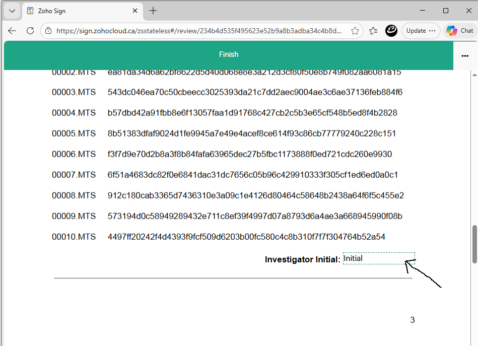 Submitting Video Evidence Hash Values Instructions 14 Document sgn 03 1