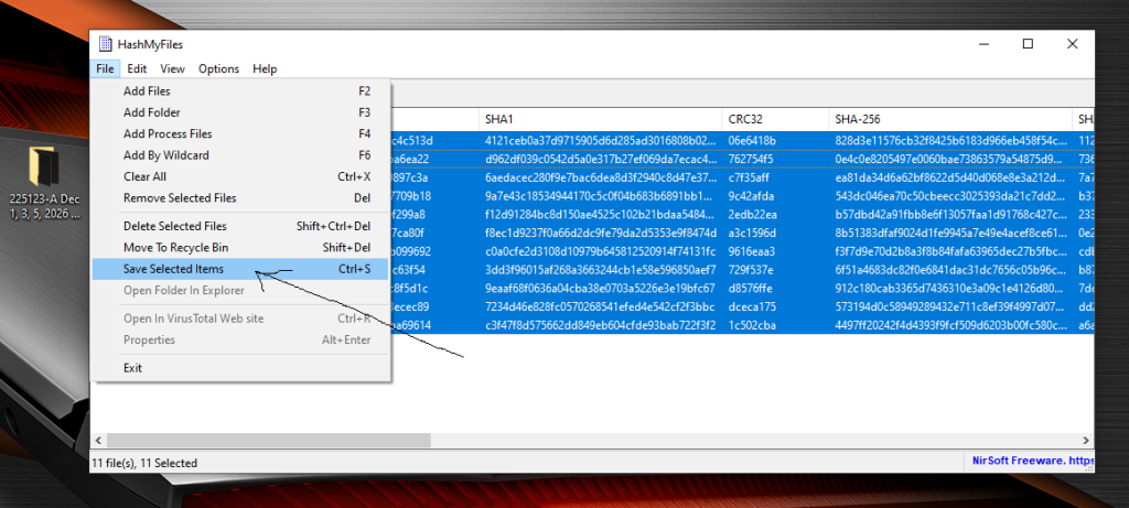 Submitting Video Evidence Hash Values Instructions 5 Hash Save 01 1